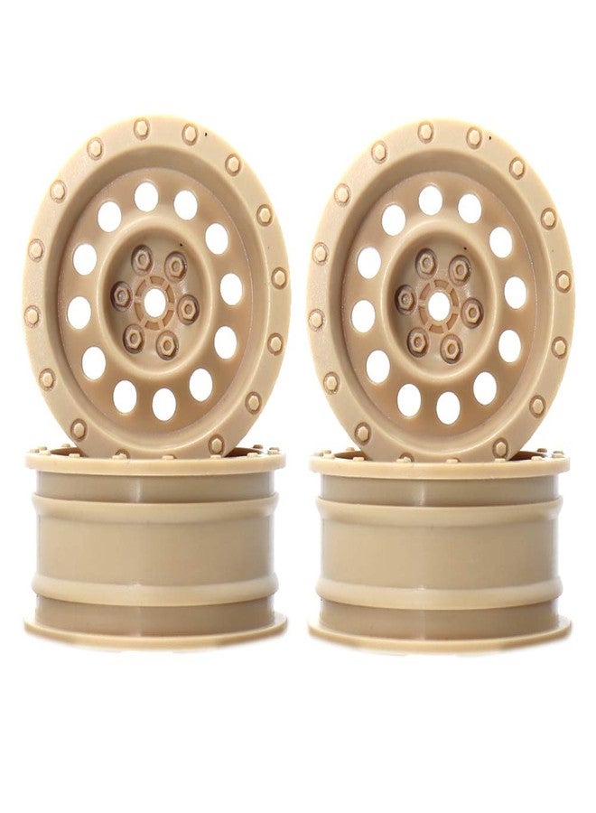 LAFEINA 4PCS Plastic 1.9 inch Wheel Rim for 1/10 RC Crawler Car SCX10 90046 Tamiya CC01 D90 Redcat TRX4 (Desert Yellow) - Image 1